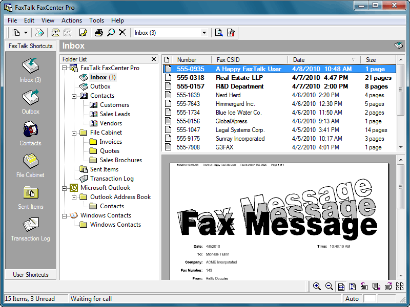 FaxTalk FaxCenter Pro screenshot