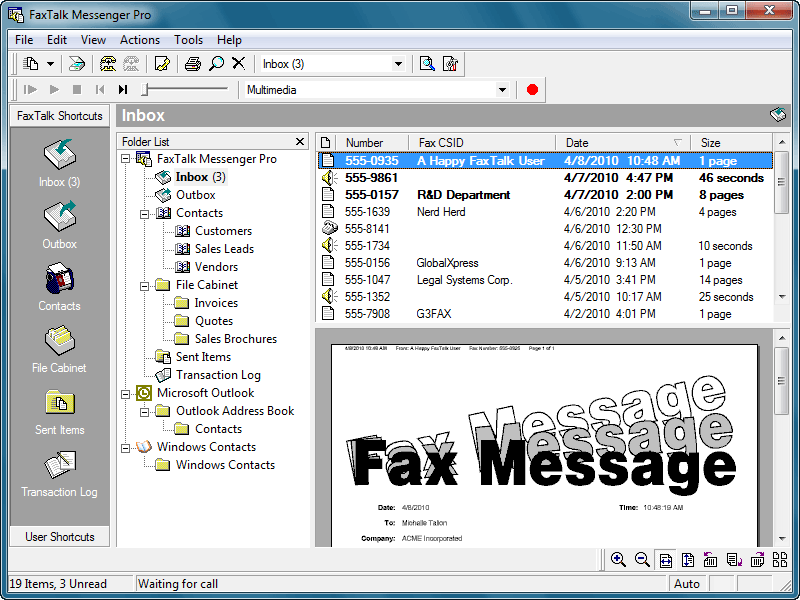 FaxTalk Messenger Pro Screenshot